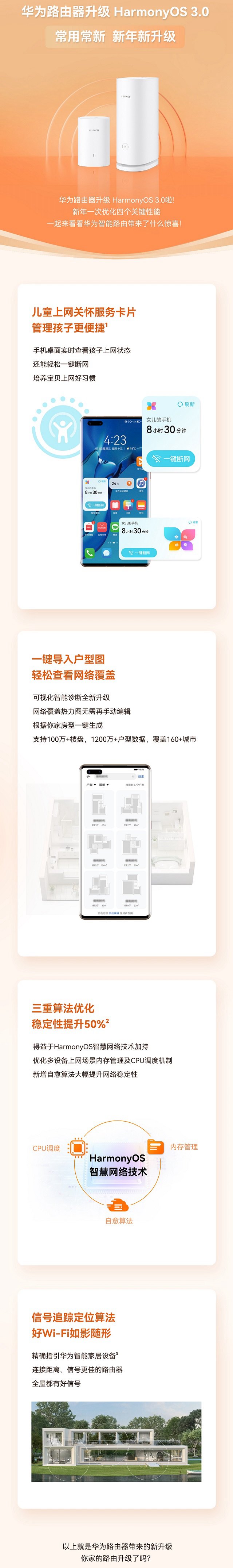 华为路由器可以升级harmonyos 3.0了，四大性能升级