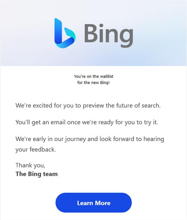 chatgpt版bing开启测试申请：chrome被拒之门外
