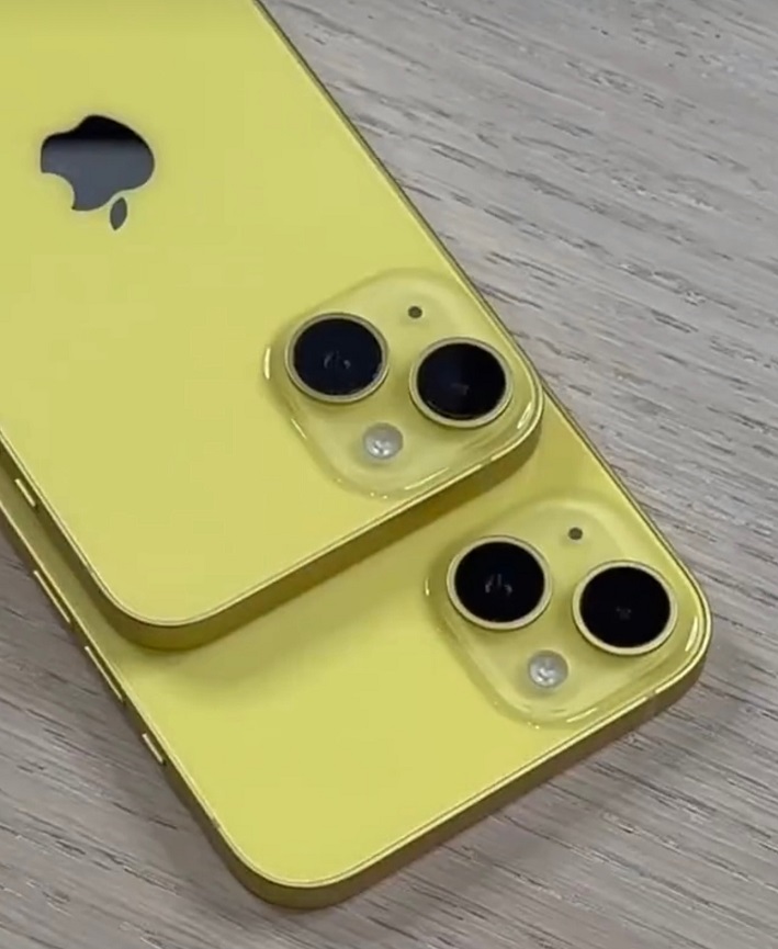 类似柠檬黄的配色 iphone 14黄色版图赏