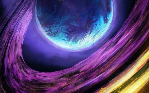 唯美梦幻的星球手机壁纸高清图 iphone发光星球壁纸