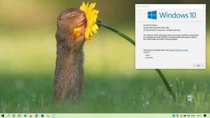 win10 2020年5月更新发布到msdn 版本号为19041.208