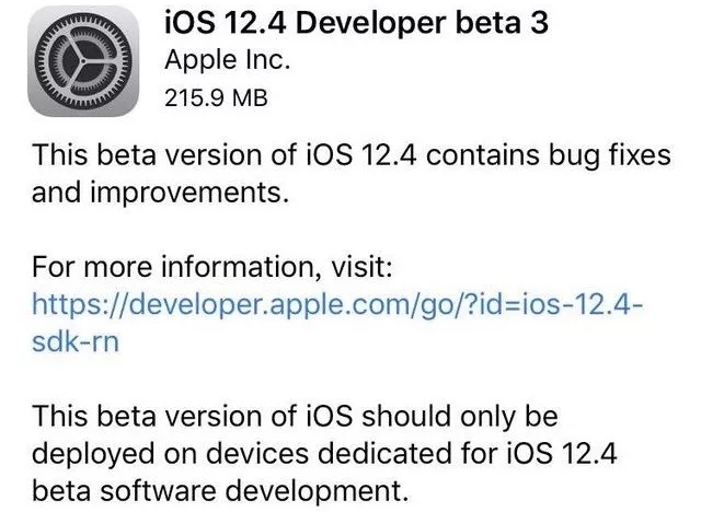ios12.4 beta3更新了什么？ios12.4 beta3新特性与升级方法