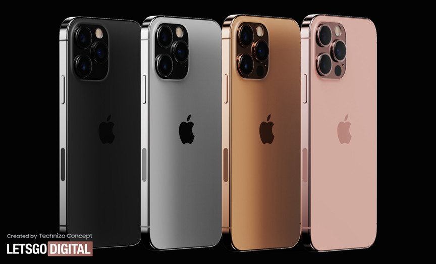 iphone 12s/13 pro 系列新渲染图：新款“日落金”和“玫瑰金”辨识度更高