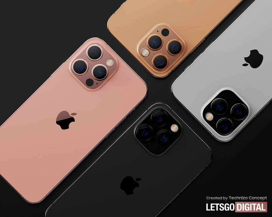 iphone 12s/13 pro 系列新渲染图：新款“日落金”和“玫瑰金”辨识度更高