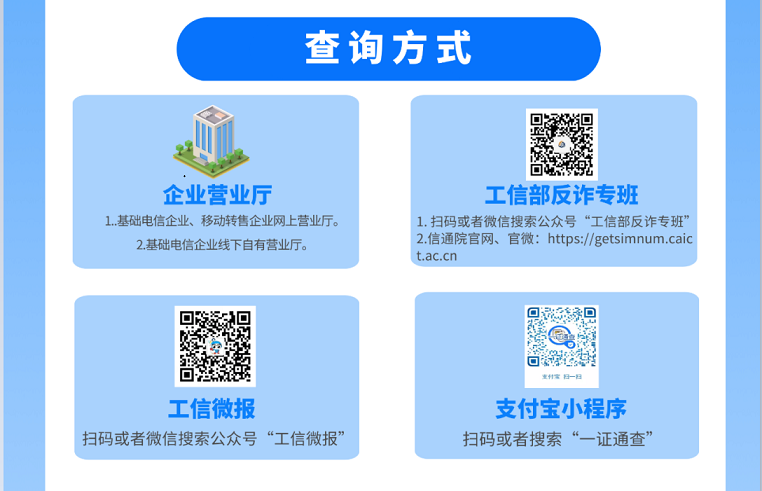 自己名下有几张电话卡?有没有被盗用一查便知
