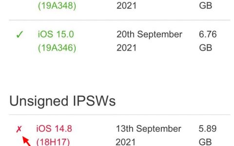 ios 14.8验证通道关闭 老版本用户仍可升级